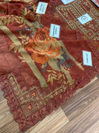 Mohagni – Rust Red Earthy Floral Printed Lawn – 3PC